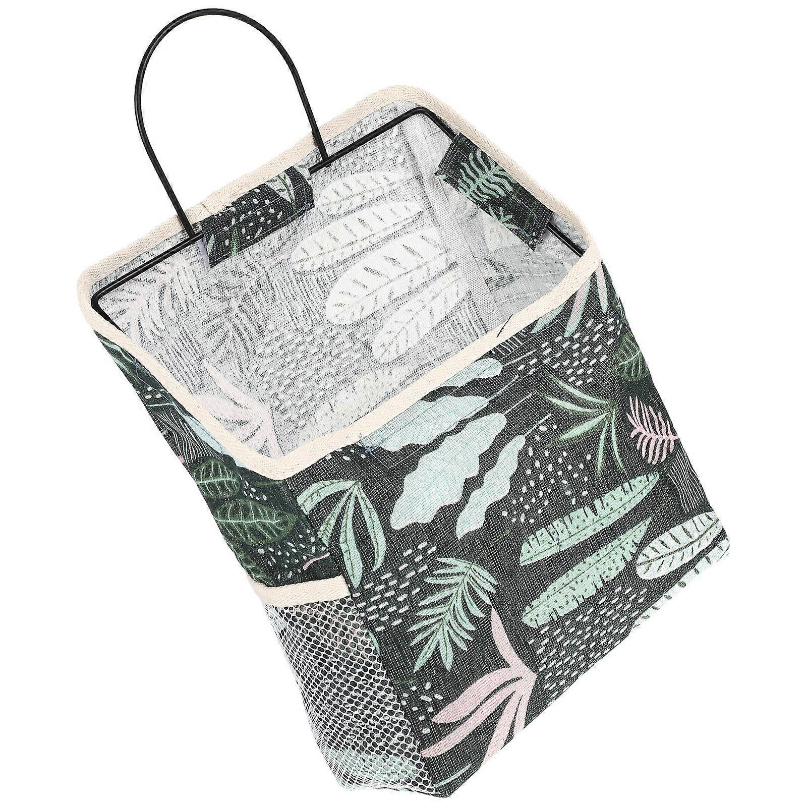 Pocket Organizer Hanging Storage Bag for Bathroom Rectangular Canvas 38X22X9.5CM 1Pcs