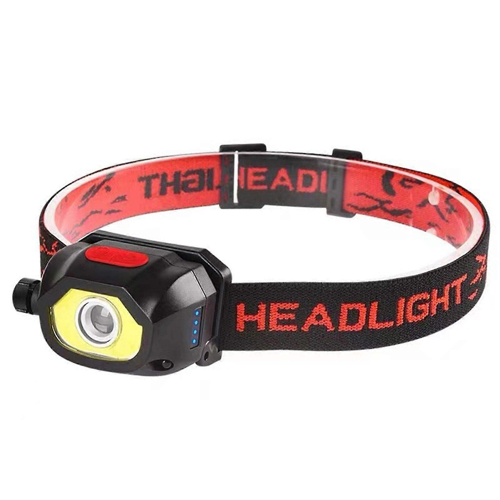 1-3pcs Head Flashlight Rotating Zoom High Lumens Usb Rechargeable With Built-in Battery Intelligent Sensing Camping Supplies