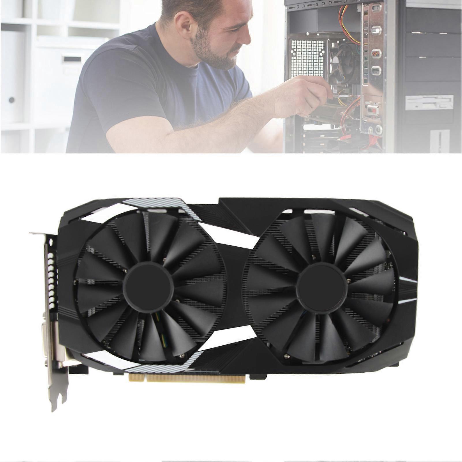 بطاقة رسومات RX590 8GB GDDR5 256bit بطاقة رسومات لعبة تبديد سريع هادئ لأجهزة الكمبيوتر المكتبية