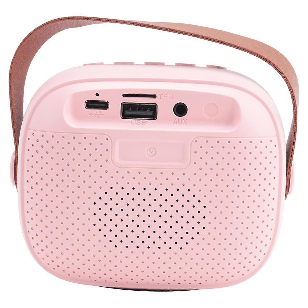 Kids Karaoke Machine, Portable Bluetooth Speaker with 2 Wireless Microphones Pink
