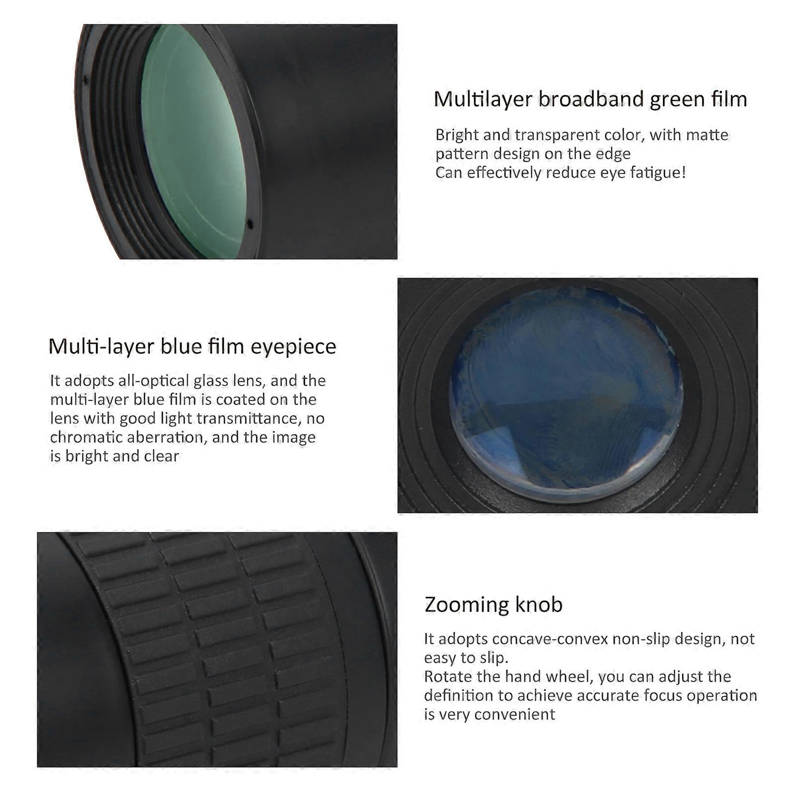Portable Monocular Telescope Higher Magnification Definition Afocal Zoom 10‑30XLow Light Night Vision