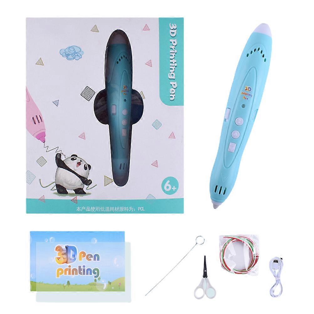 Low Temperature 3D Printing Pen with Adjustable Color Lights Wireless Graffiti Toys for Kids USB Charging Drawing Printer