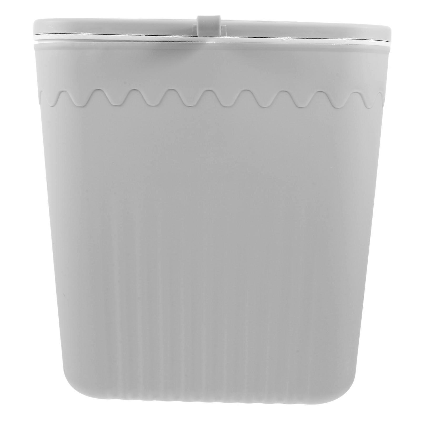 Wall Mounted Trash Can for Kitchen Cabinet Door with Lid – Stylish Sliding Garbage Bin for Bathroom, Bedroom, and Under Sink Use