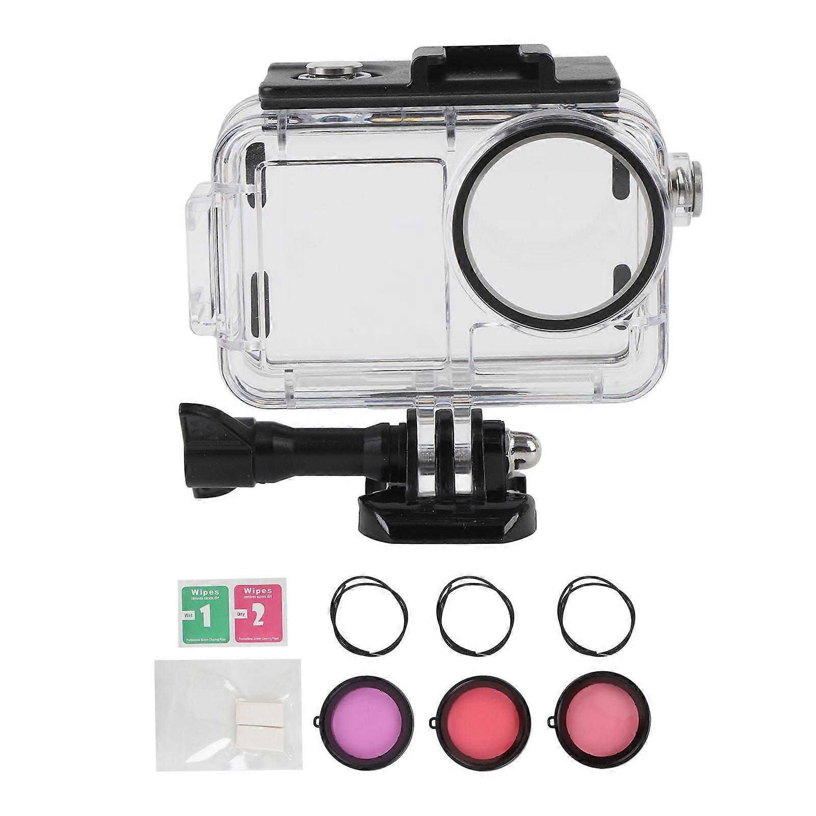 Water Resistant Action Camera Case with Filters & Quick Release for Action 5 Pro/4/3