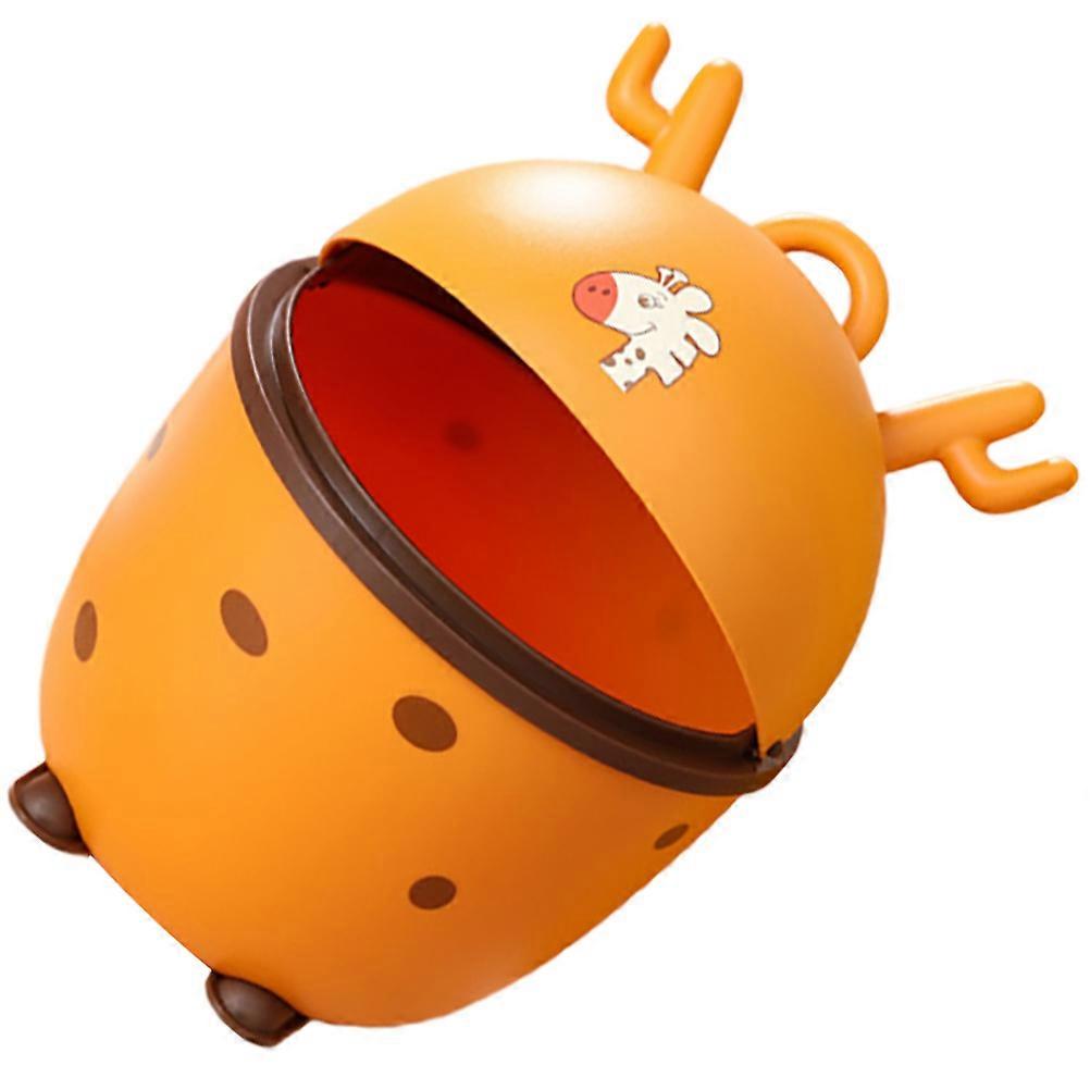 Office Trash Can Cartoon Shape Rounded Corners Daily Use Desktop Organization Homeowners Students 18x15cm 1Pcs