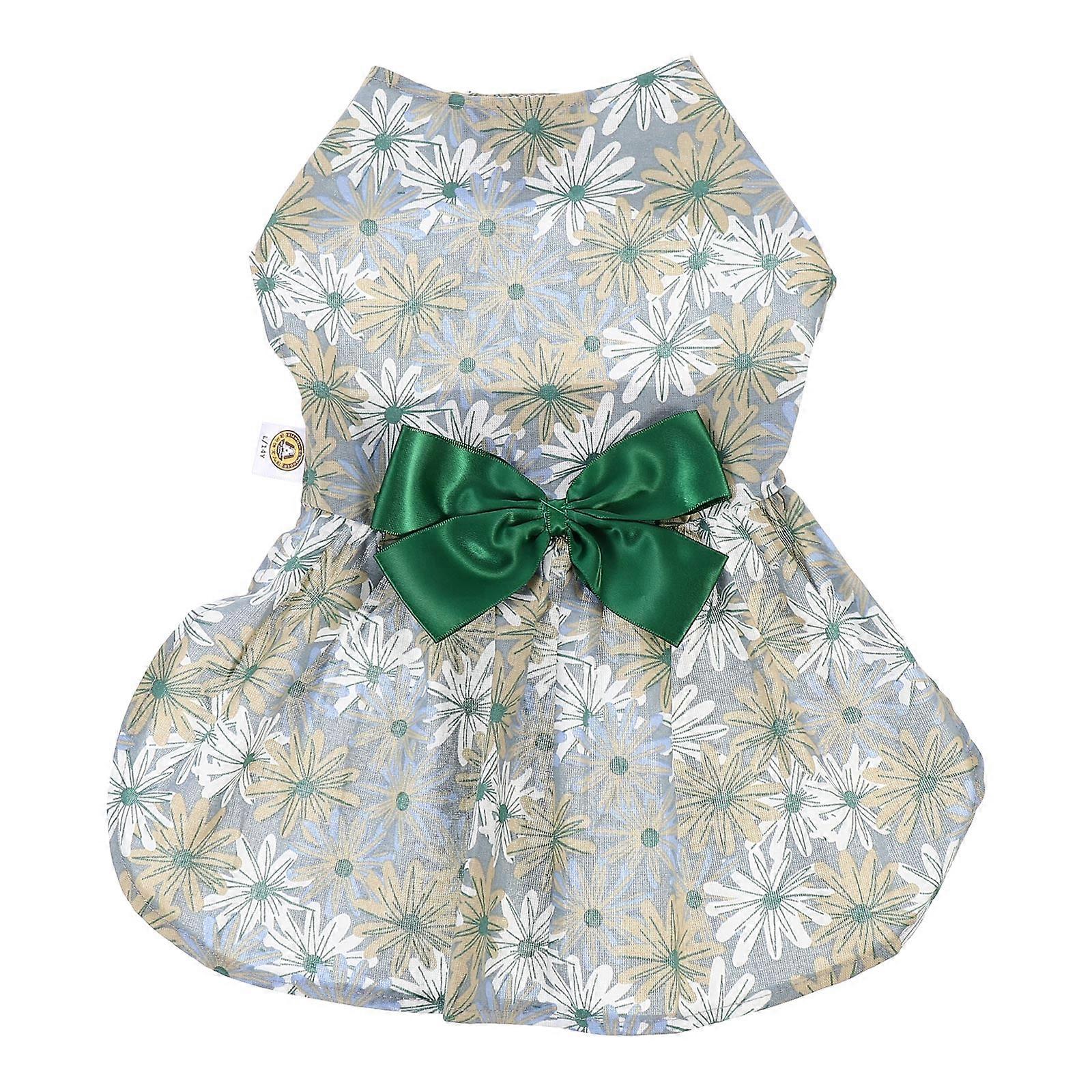 Lightweight Breathable Pet Skirt Outfit with Bow for Small Dogs and Cats – Stylish Comfortable Clothing for Indoor and Outdoor Activities