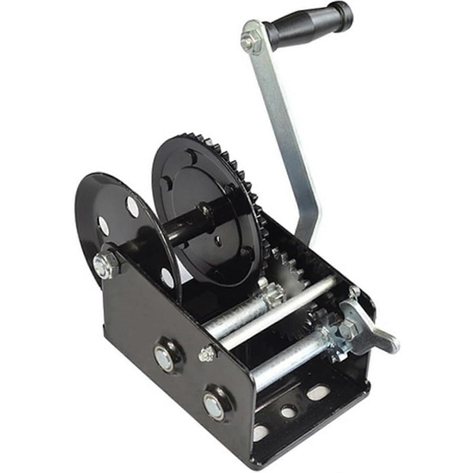 Manual Side Swivel Winch, 3500 lbs Hand Heavy Duty Forged Hook, Safety SelfLocking, Suitable for Mobile Applications, Trucks, Trailers, Boats