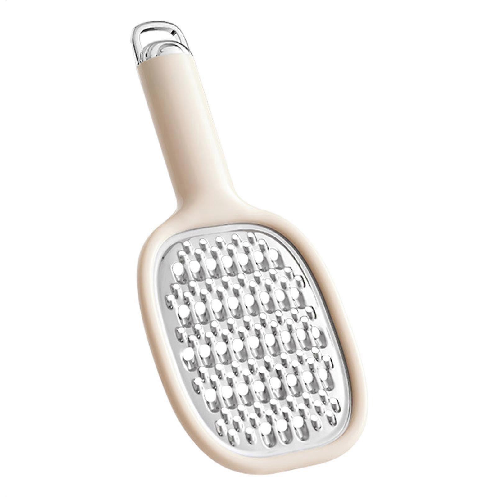 Stainless Steel Handheld Vegetable Slicer Ergonomic Cheese Grater Compact and Portable Manual Grater and Slicer for Kitchen, Beige