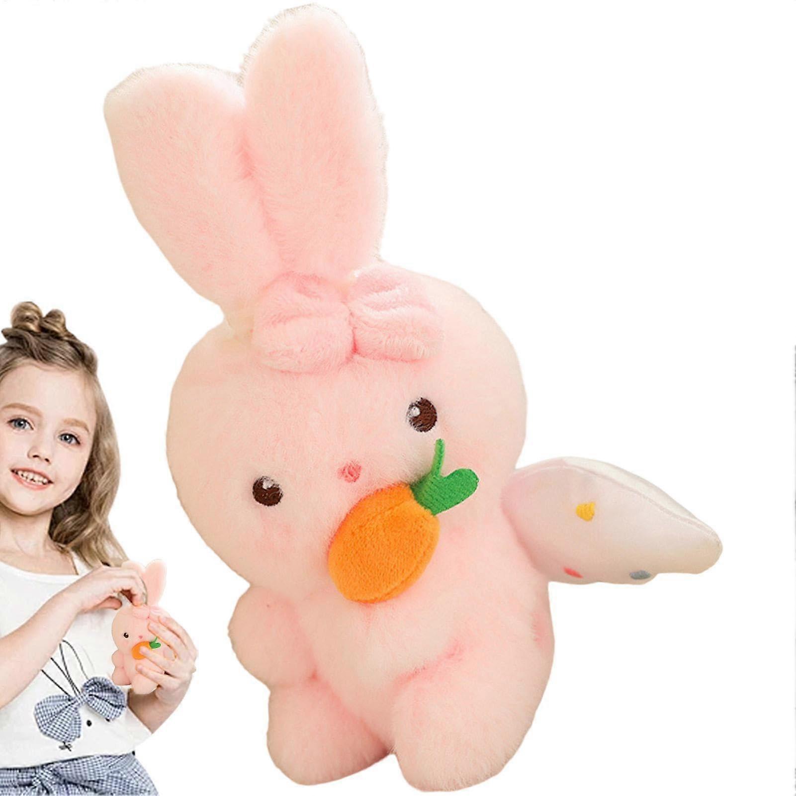 Pull String Plush Toy With Wings - Ribbit Soft Plush, Cuddly Stuffed Animal, Home Decor, Assorted Colors