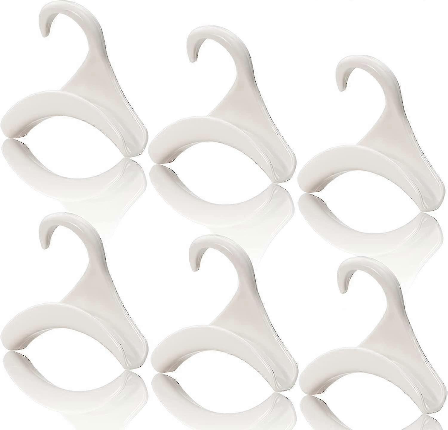 6Pcs Durable Handbag Hanger Hooks - White Purse Holder for Tabletop Storage & Organization
