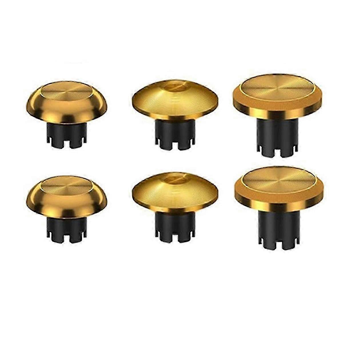 6-in-1 Metalldaumen Joystick Cap Zubehör für PS5 DualSense Edge Controller - 6 austauschbare Kappen