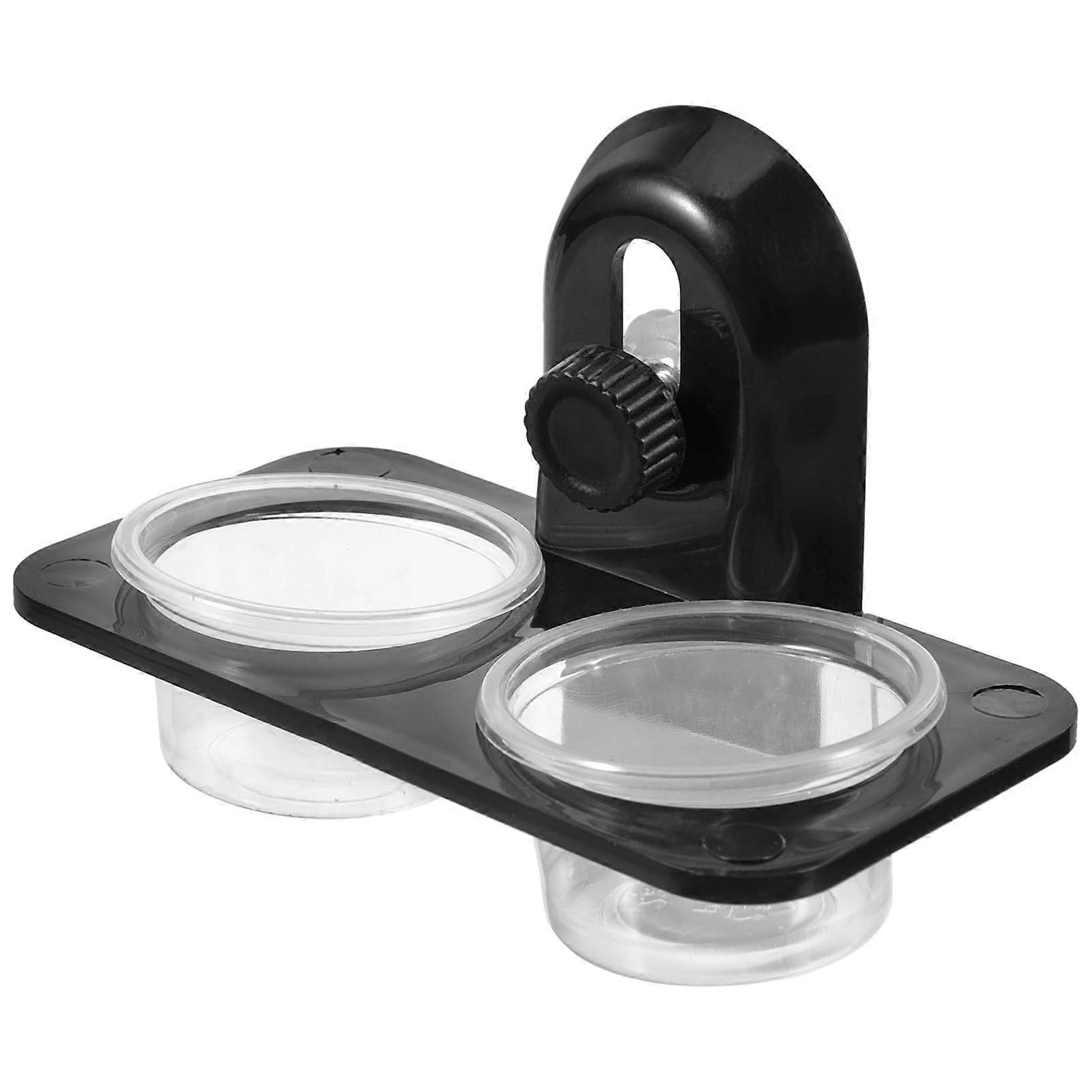 Reptile Feeder Water and Food Dish, Durable Wall-Mounted with Separate Bowls, for Lizards Turtles Geckos Scorpions