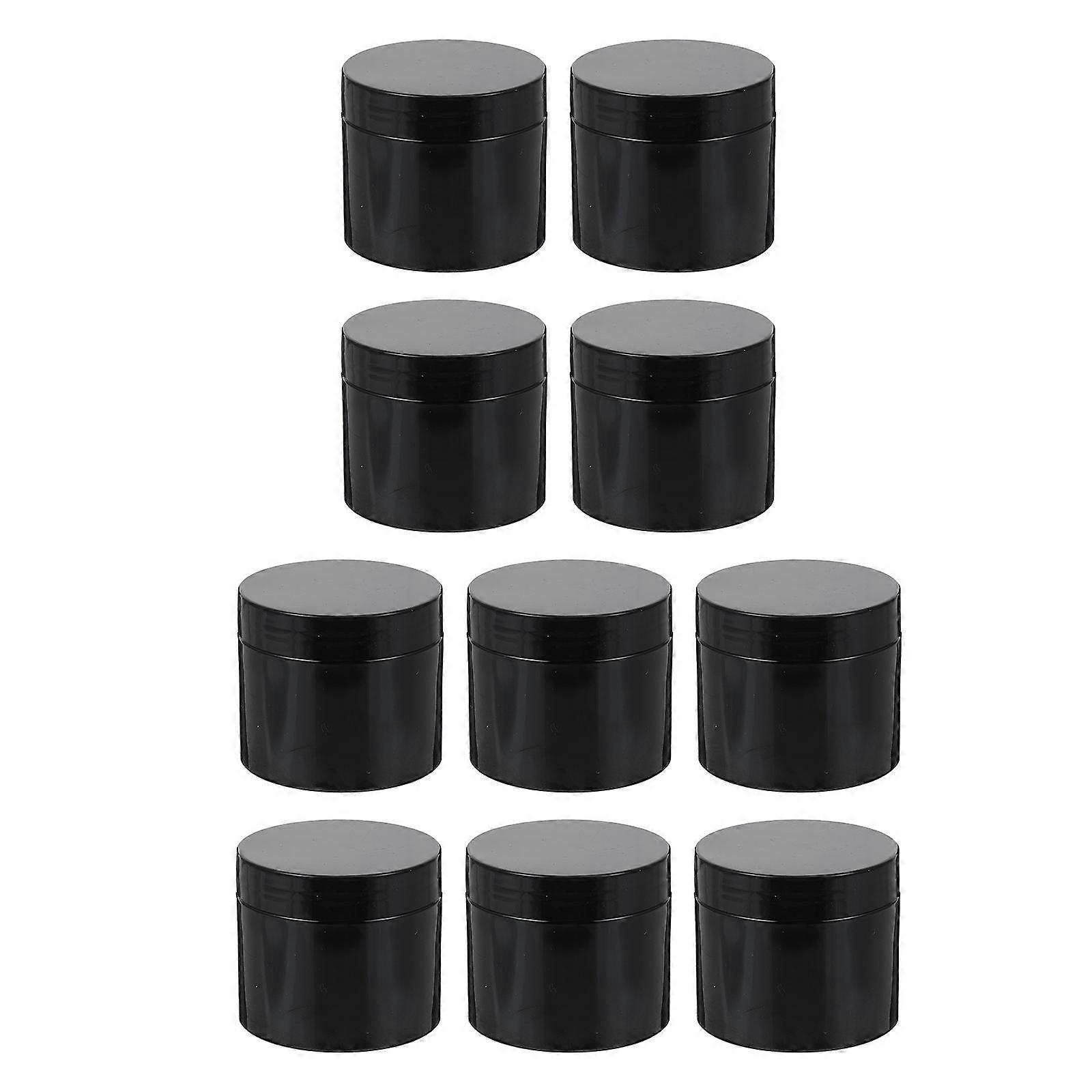 Tooth Powder Container Empty Jar for Storage Use 10Pcs Practical Black