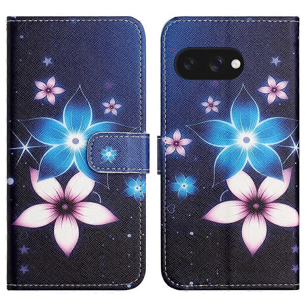 For Google Pixel 9a Case Pattern Print PU Leather Wallet Phone Cover Cross Texture