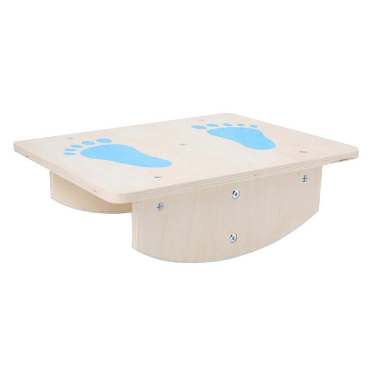 Balance Board Trainer Single Leg Bamboo Wood Chair for Stability Training and Core Strength Development