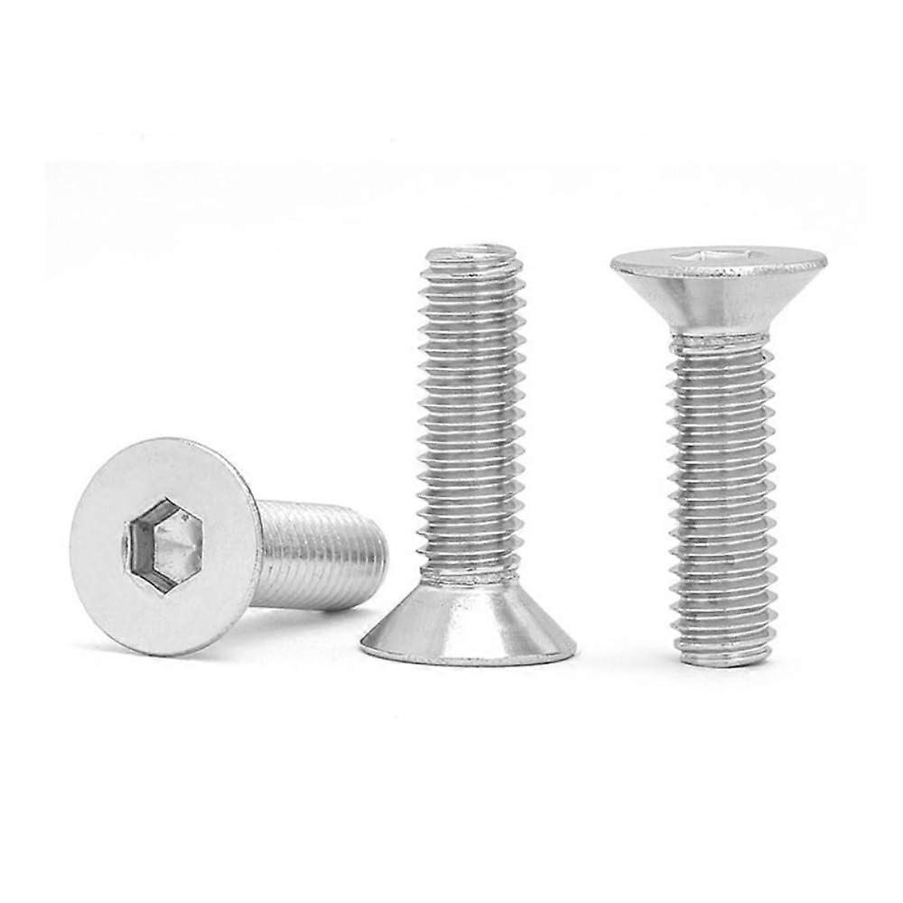 304 Stainless Steel Hex Socket Screw Set M5 10mm Flat Countersunk Head 10pcs M2 M3 M4 M6 Compatible Hardware