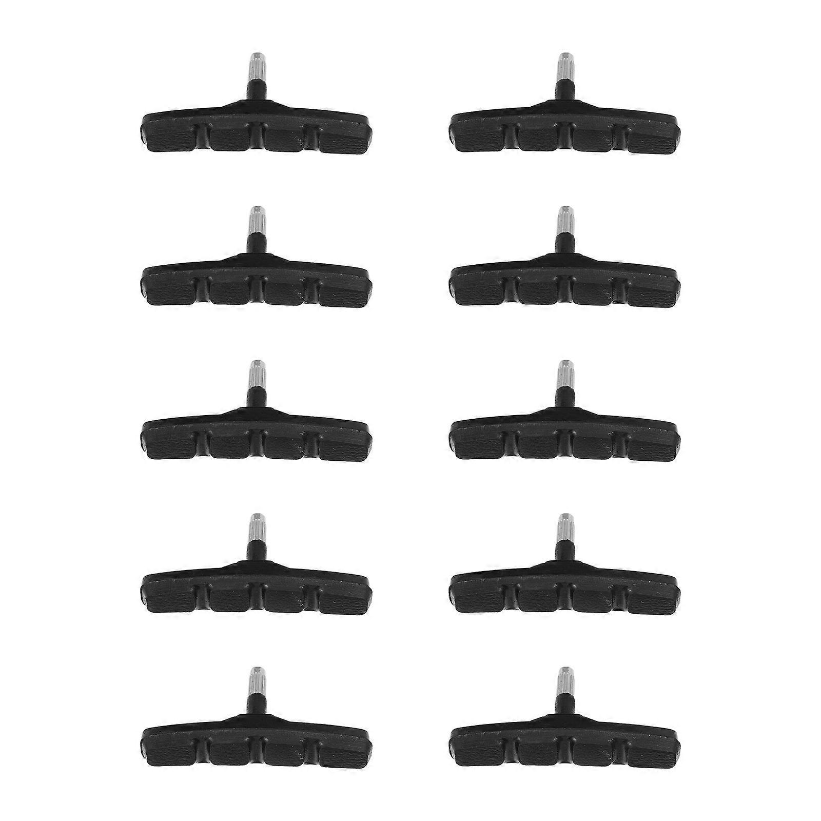 Wear Resistant Bike Caliper Brake Pads 10 Sets Low Noise Braking for Mountain, Road, City, and Folding Bikes with Safe Installation and Rim