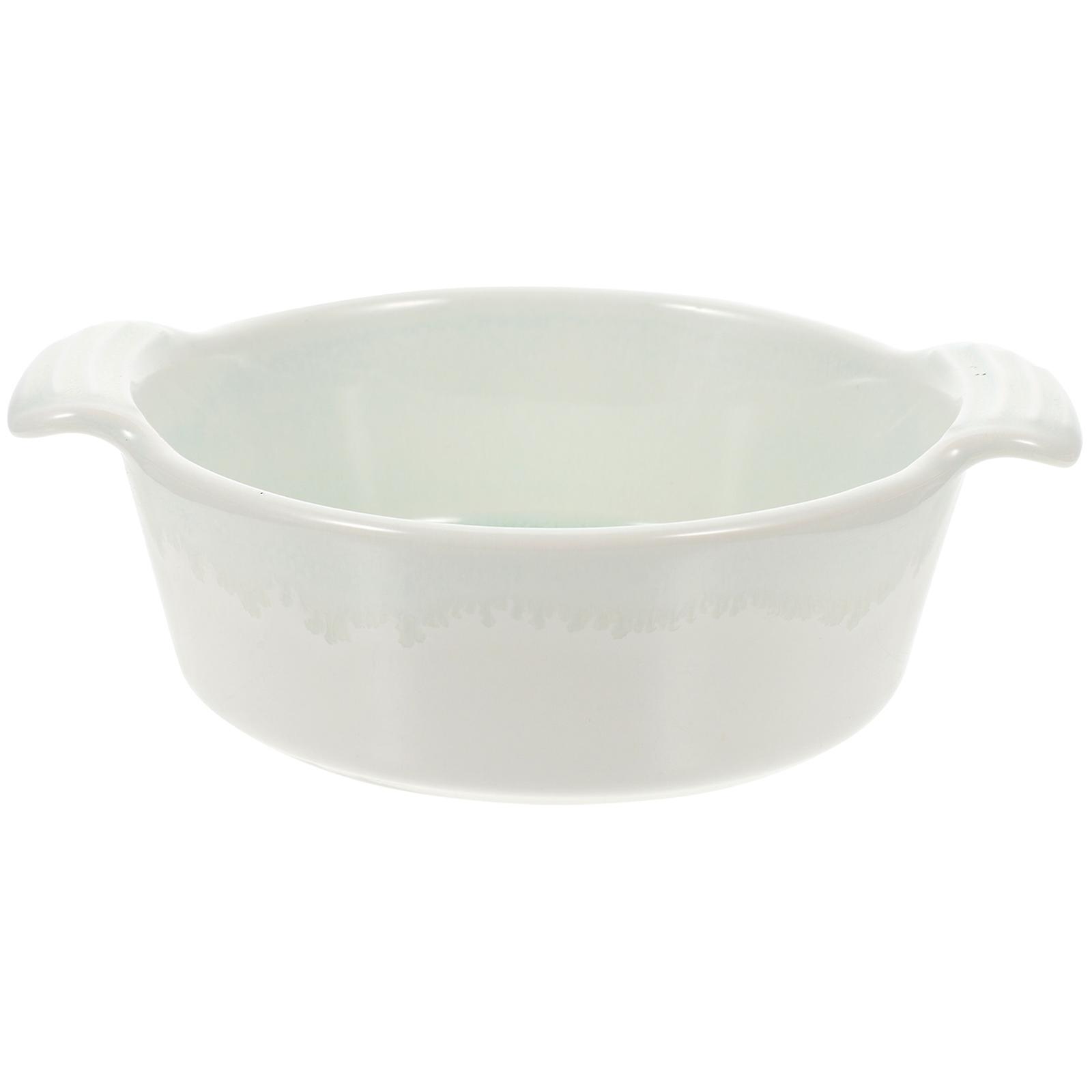 Green Ceramic Baking Tray with Double Handle Ideal for Kitchen Use and Everyday Baking 12.5 x 9.5 Inches