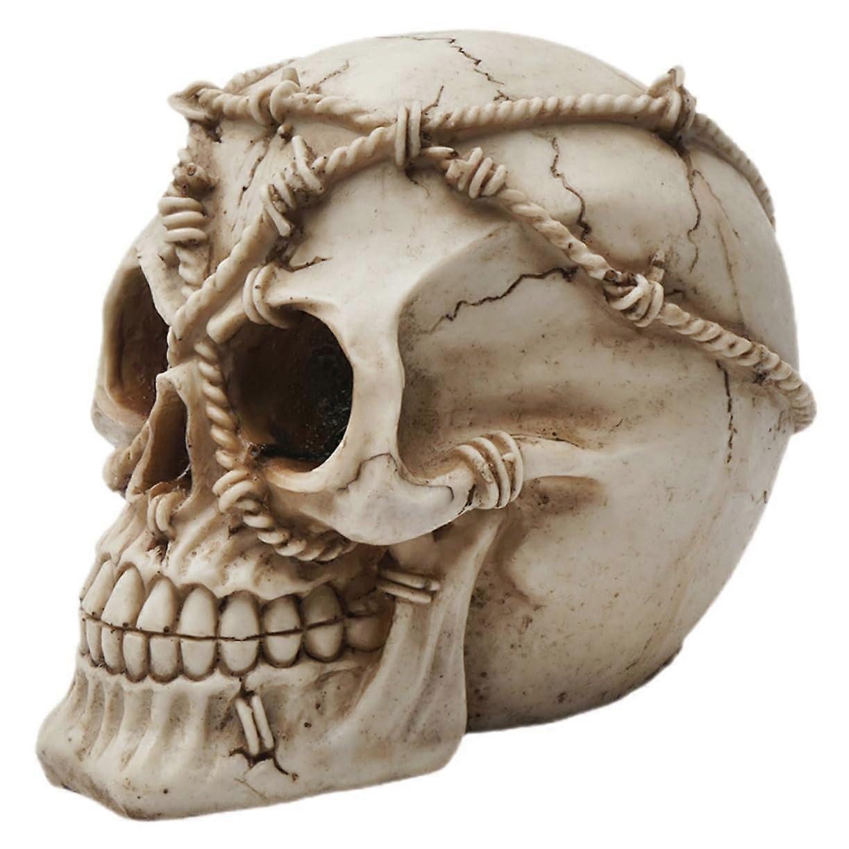 Skull Simulation Prop For Halloween Decor Realistic Human Skeleton Ornament Indoor Display
