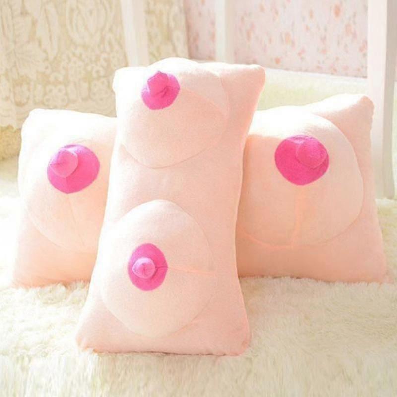 Creative Tricky Plush Cushion Big Boobs Soft Solid Breast Toy Pillow Gift