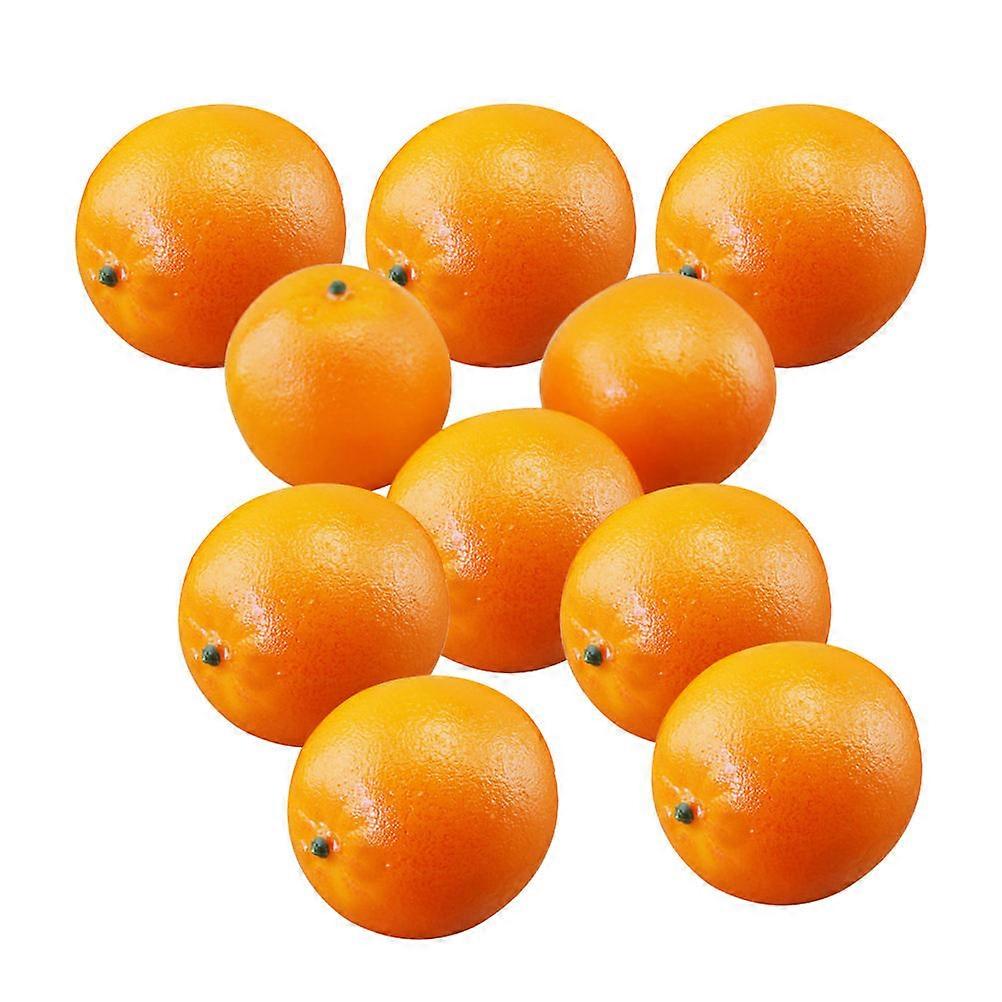 Artificial Fruit Props Orange Decorations Lifelike Shape Landscape Home Store Display 8cm Foam 10Pcs