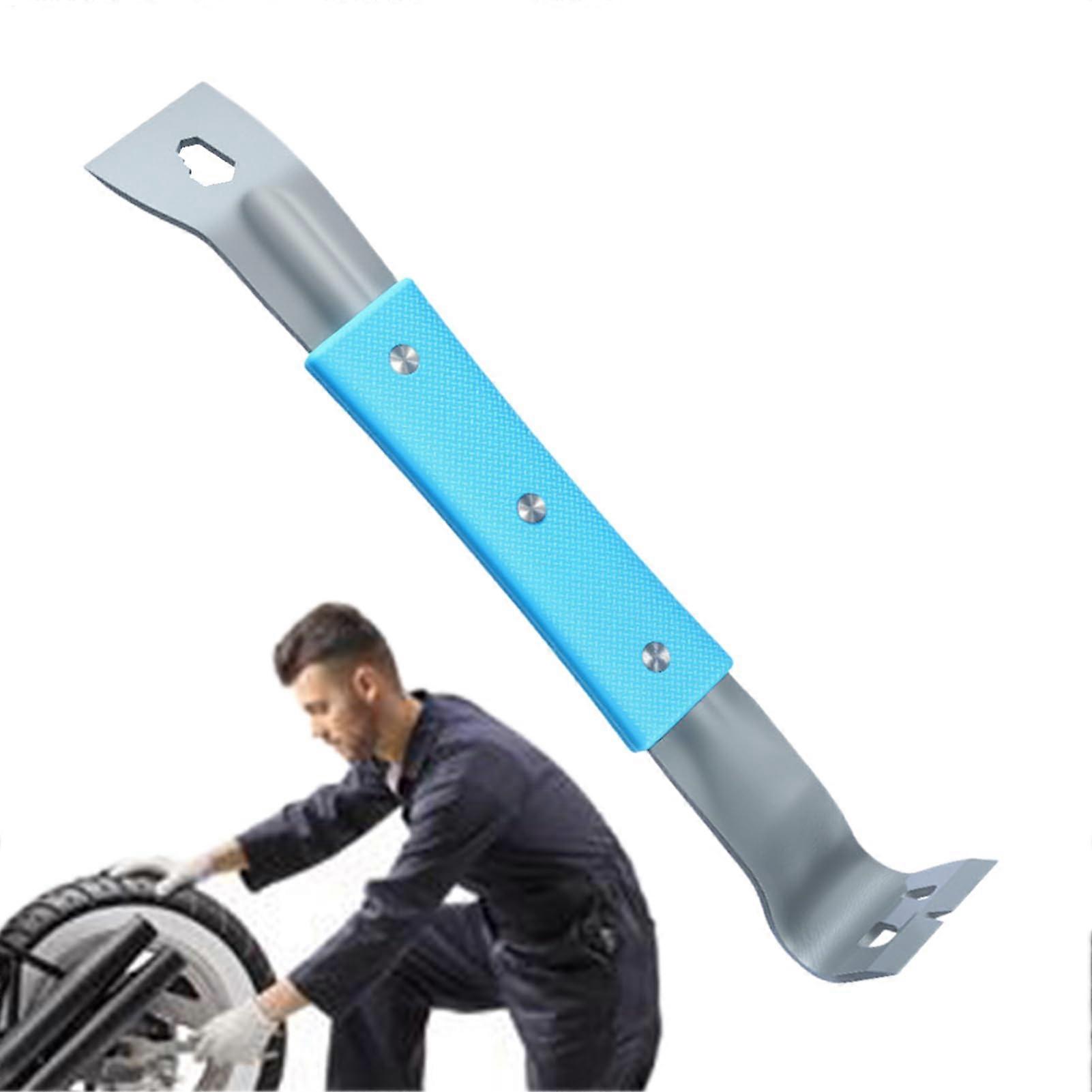 Robust Crowbar Nail Puller for Construction, Stainless Steel Blue Crowbar for Wood Processing and Demolition