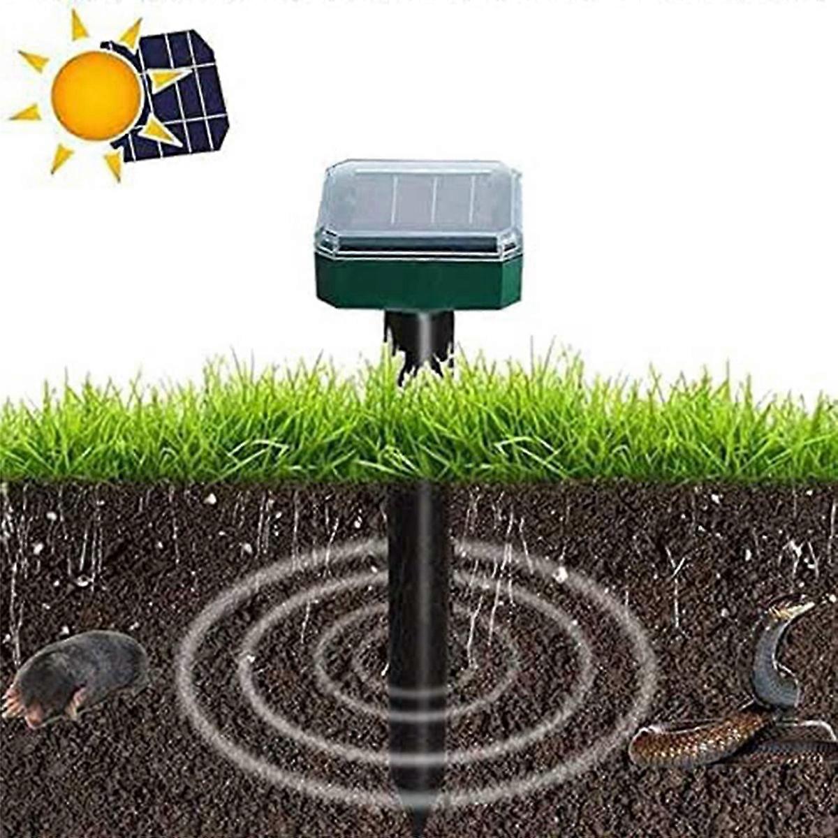 48 Packs Outdoor Solar Ultrasonic Vibration Repeller Snake Repeller Mole Electronic Snake Repeller f