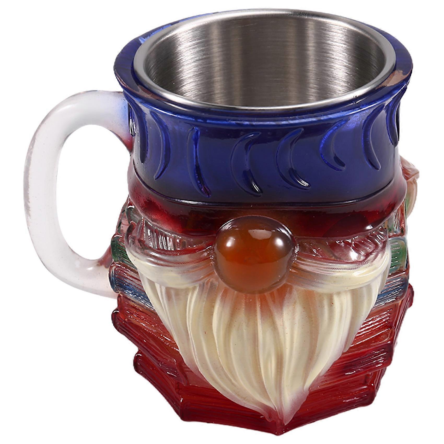 Unique Gifts for Book Lovers, Painted Gnome for Book Mug, for Books Stack Coffee Cup, Novelty 3D Painted for Bo A