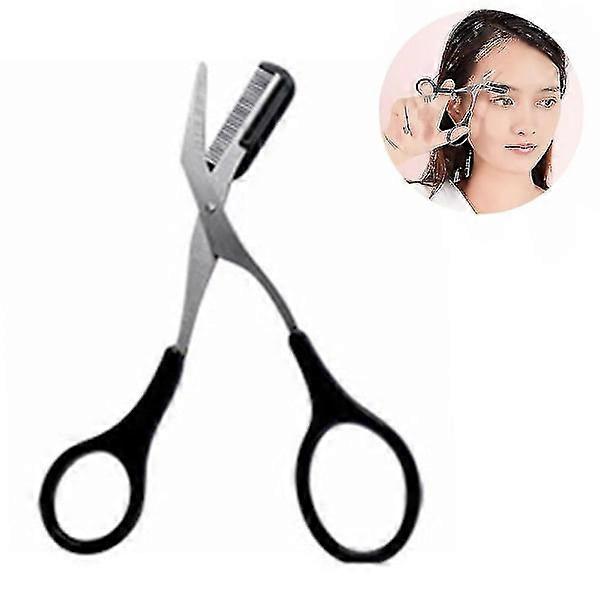 Ctmw Eyebrow Comb Scissors Curved Eyebrow Trimmer Beauty Small Scissors with Comb S
