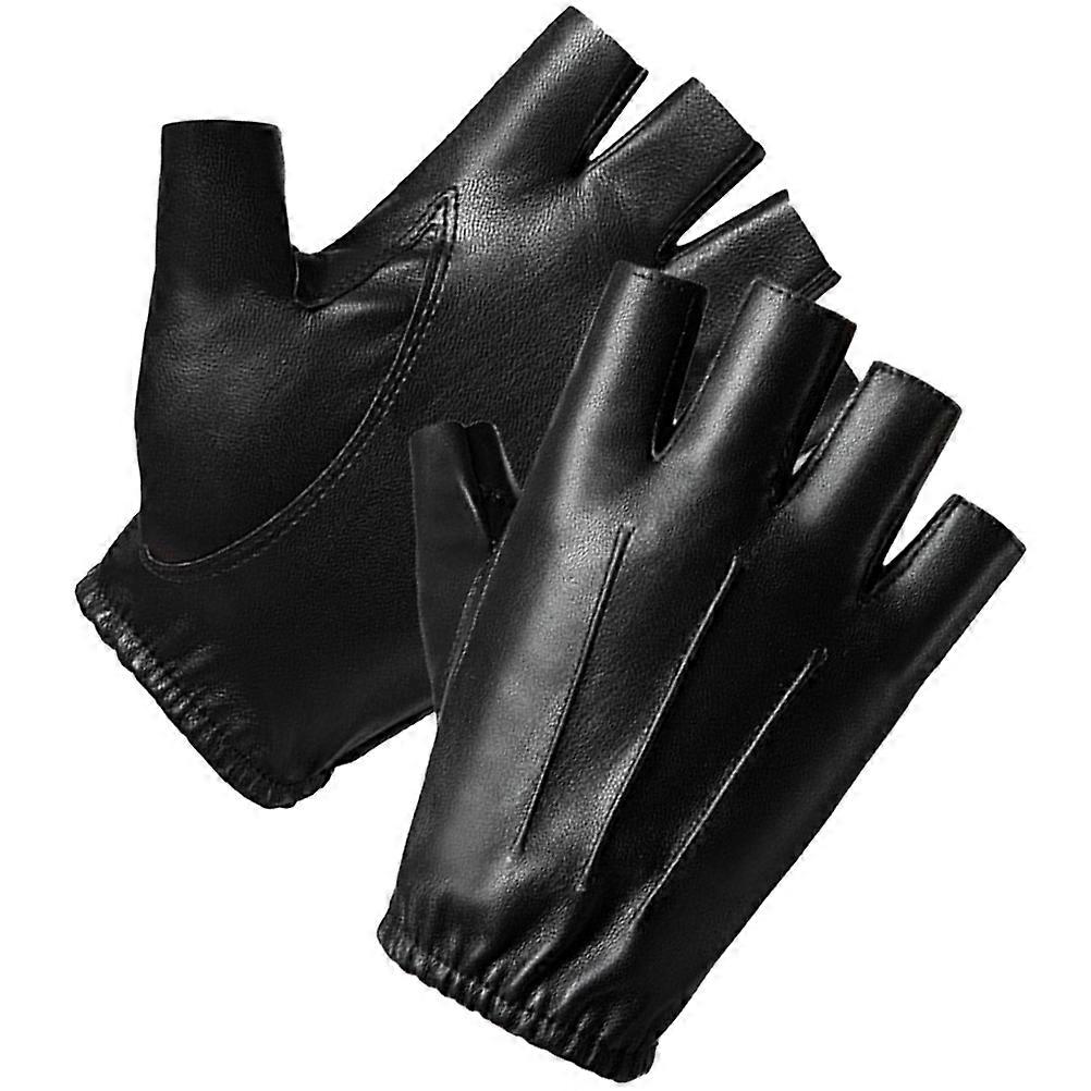 Protective Riding Gloves Driving Running Warmth for Cold Weather Pu Leather 6.09X3.93X0.39in 1 Pair