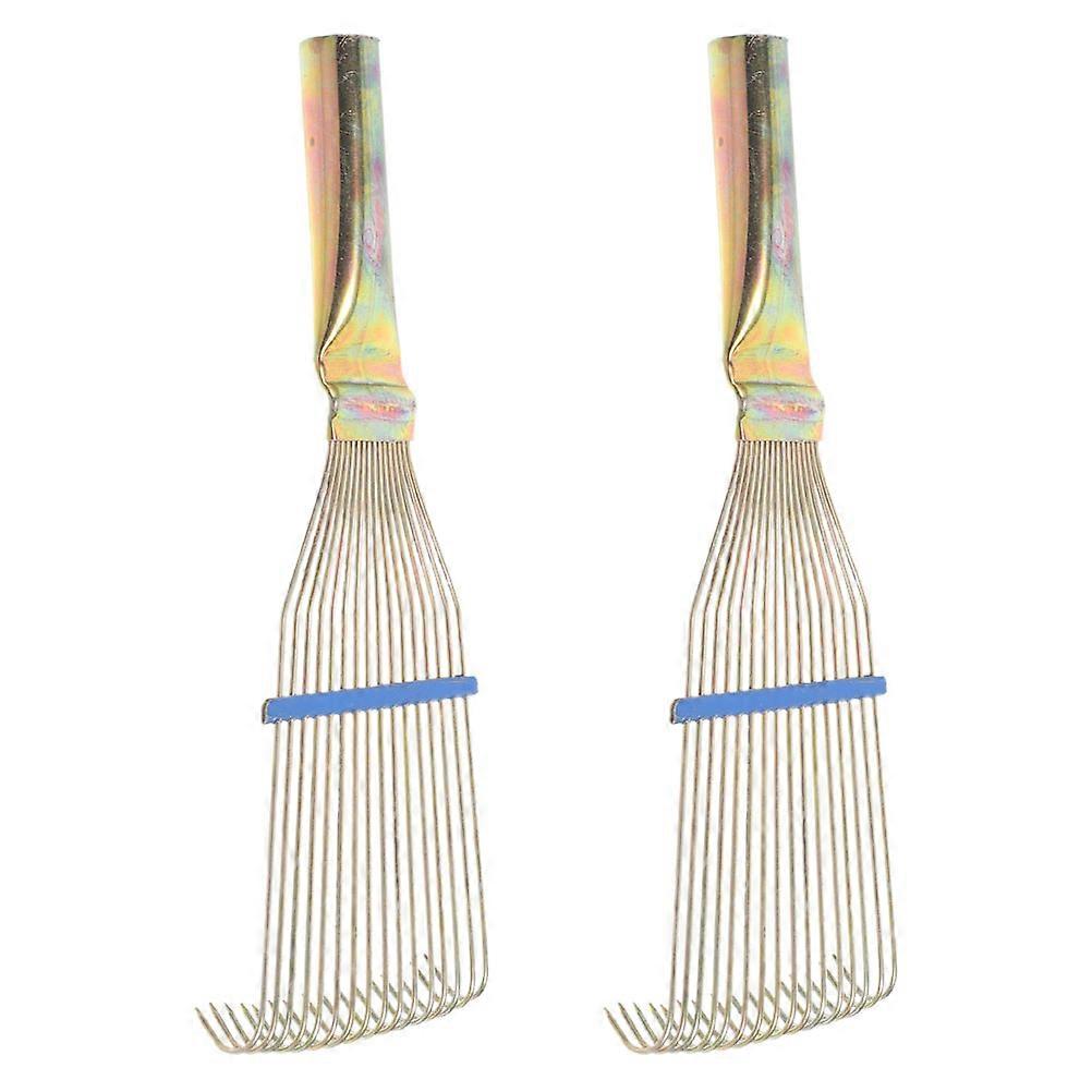 Livestock Grooming Comb Heavy Duty Steel Teeth for Horse and Cattle Deshedding and Thick Coat Dematting