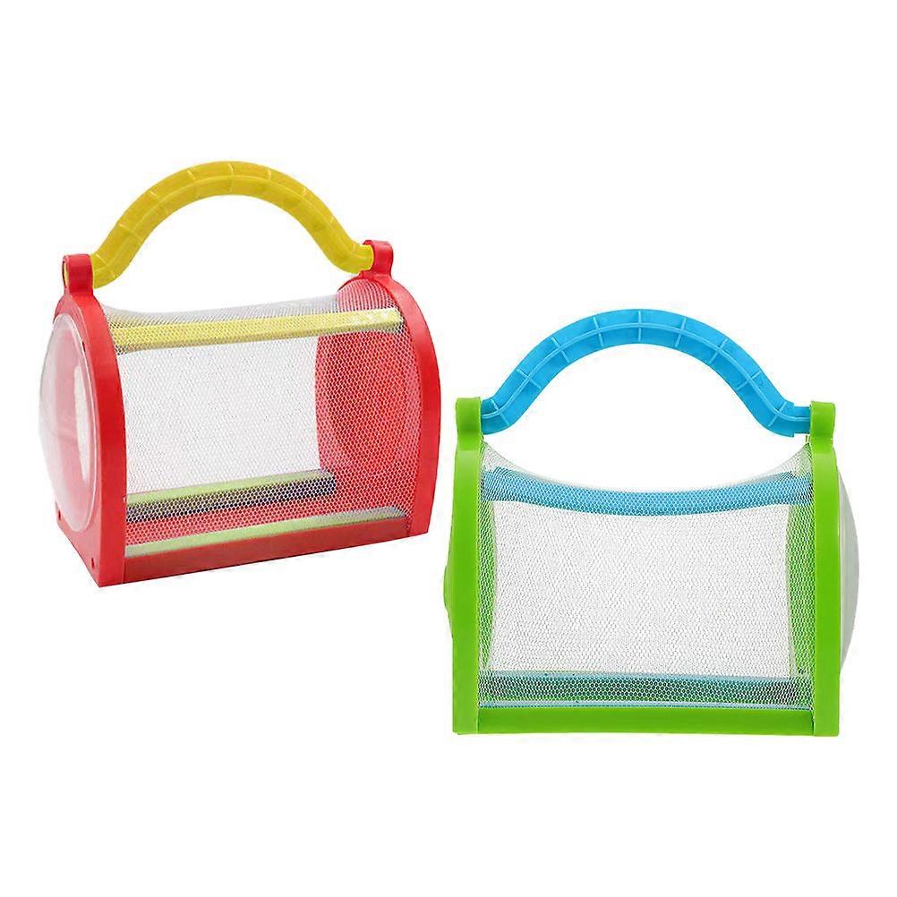 Insect Habitat Cage 2Set Viewing Box for Outdoor Exploration Rectangular Shape Easy Carrying and Storage