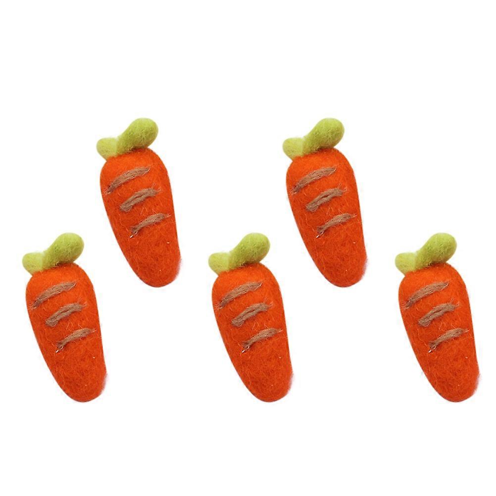 Mini Lightweight Carrot Shape Brooches Ideal For Daily Use And Craft Enthusiasts 5 Pcs