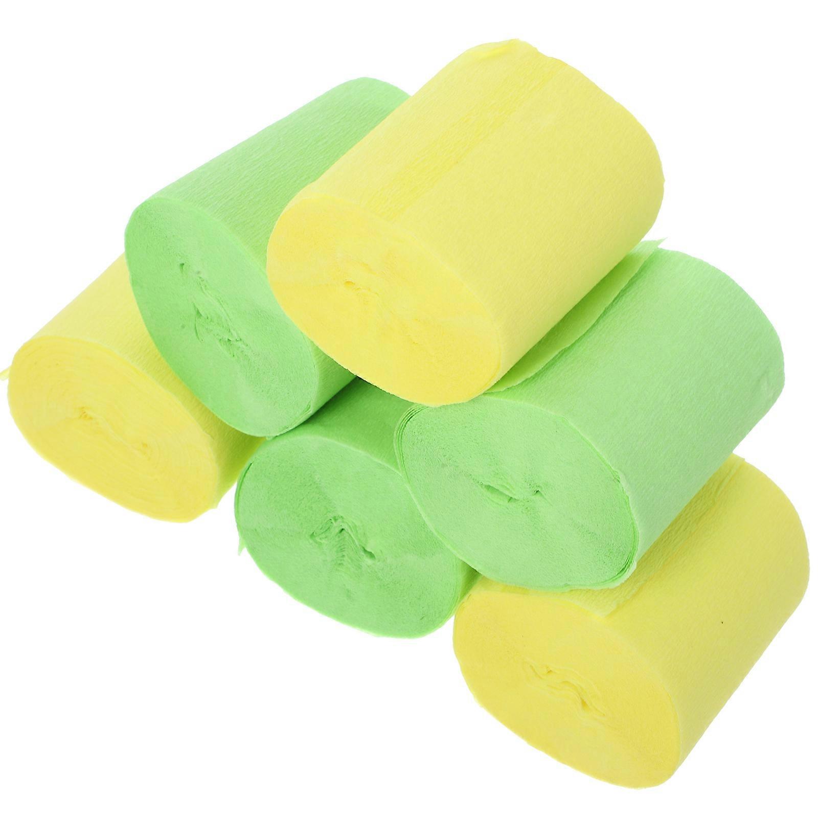Elegant Style Multi-Function Paper Streamers Assorted Color Easy to Use Remove for Festivals 6 Rolls