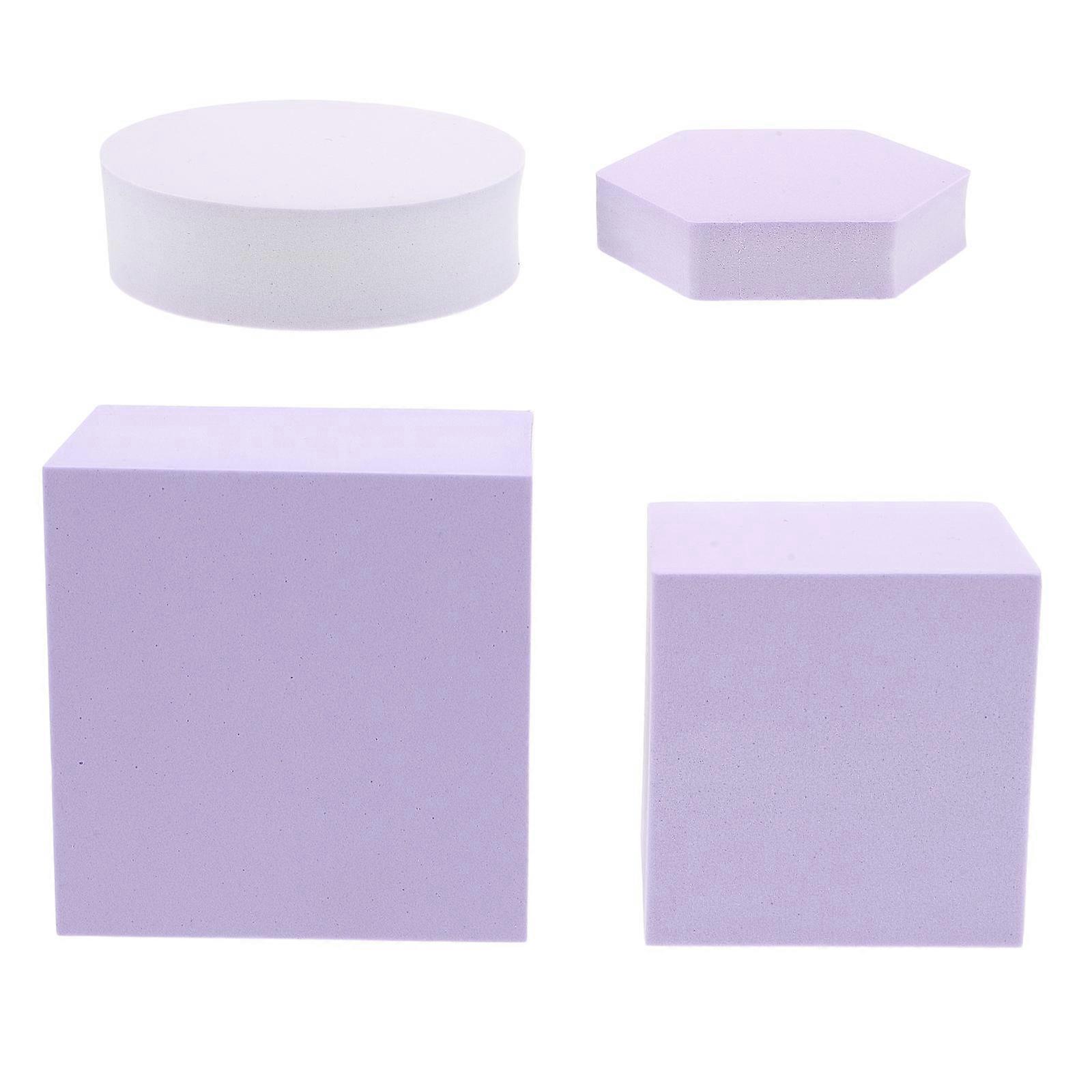 4pcs Geometric Cube Photo Props Lightweight Polystyrene Blocks for Painting, Photography & Home Decor Durable Foam Crafts for Creative Versatile Use
