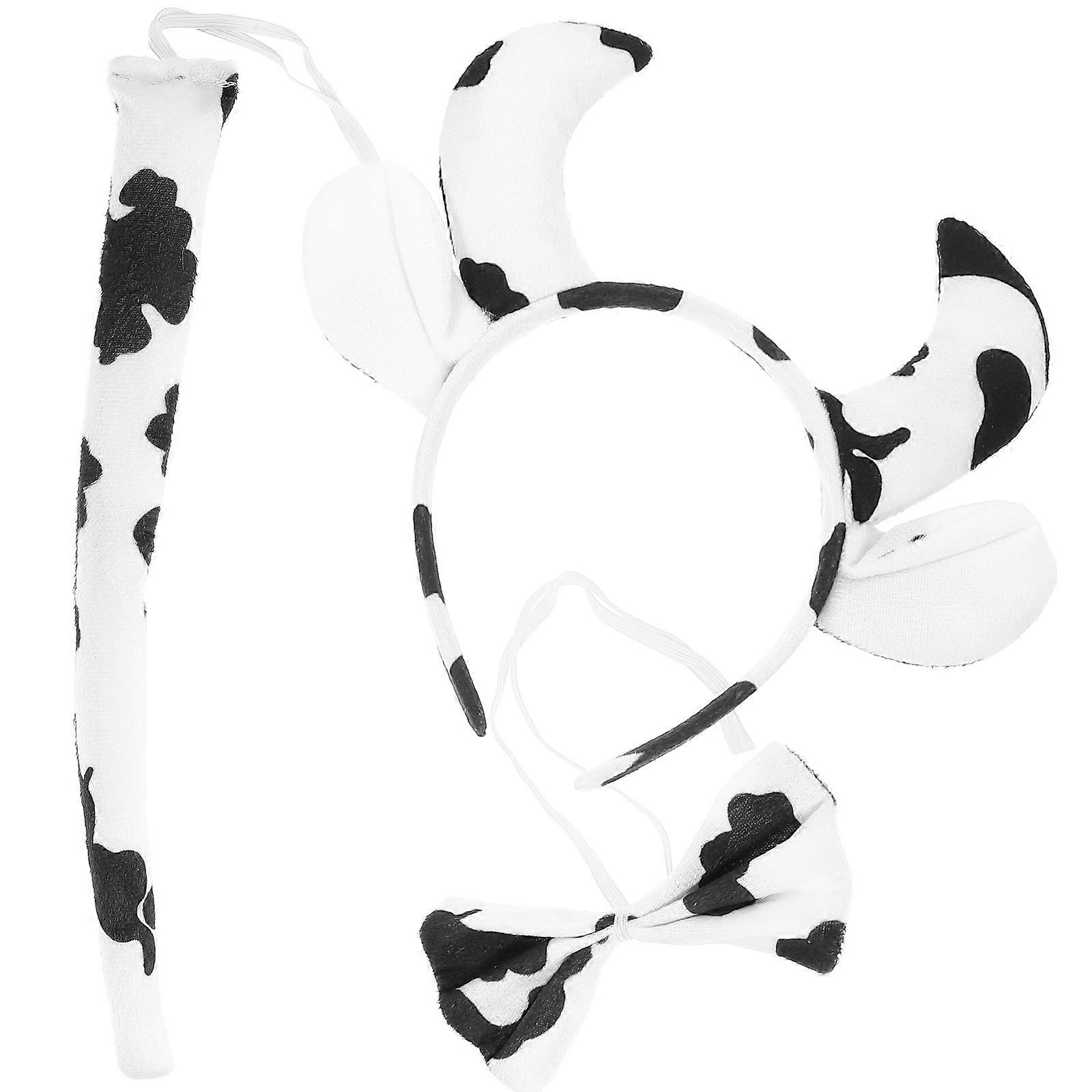 Cow Horn Hair Hoop Props Cosplay Accessory Adults 1Set