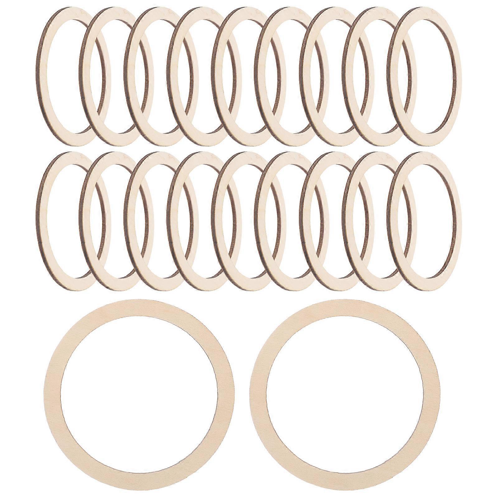 20pcs Unfinished Round Wooden Circles for DIY Painting, Jewelry Making, Crafts, and Creative Projects