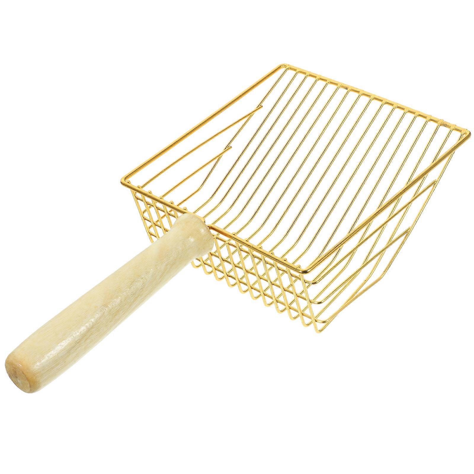 Stainless Steel Cat Litter Scoop with Fine Mesh for Easy Cleaning – Durable, Comfortable Handle, Ideal for Pet Stores and Homes