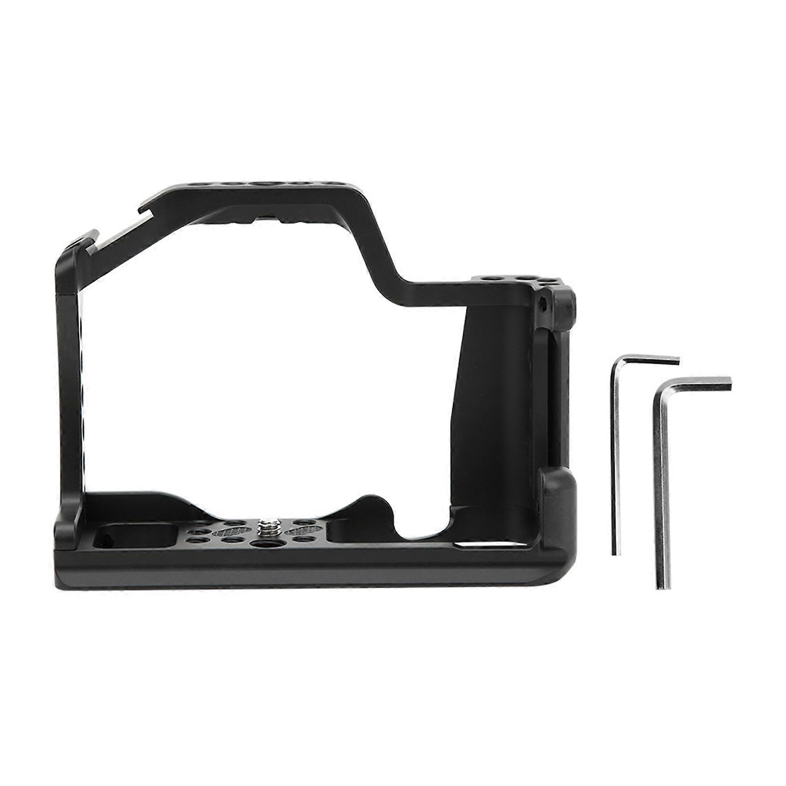 Metal Camera Cage Rig with Grip Handle Cold Shoe Expansion Accessories for Canon EOS M50/M5 Mirrorless Cameras
