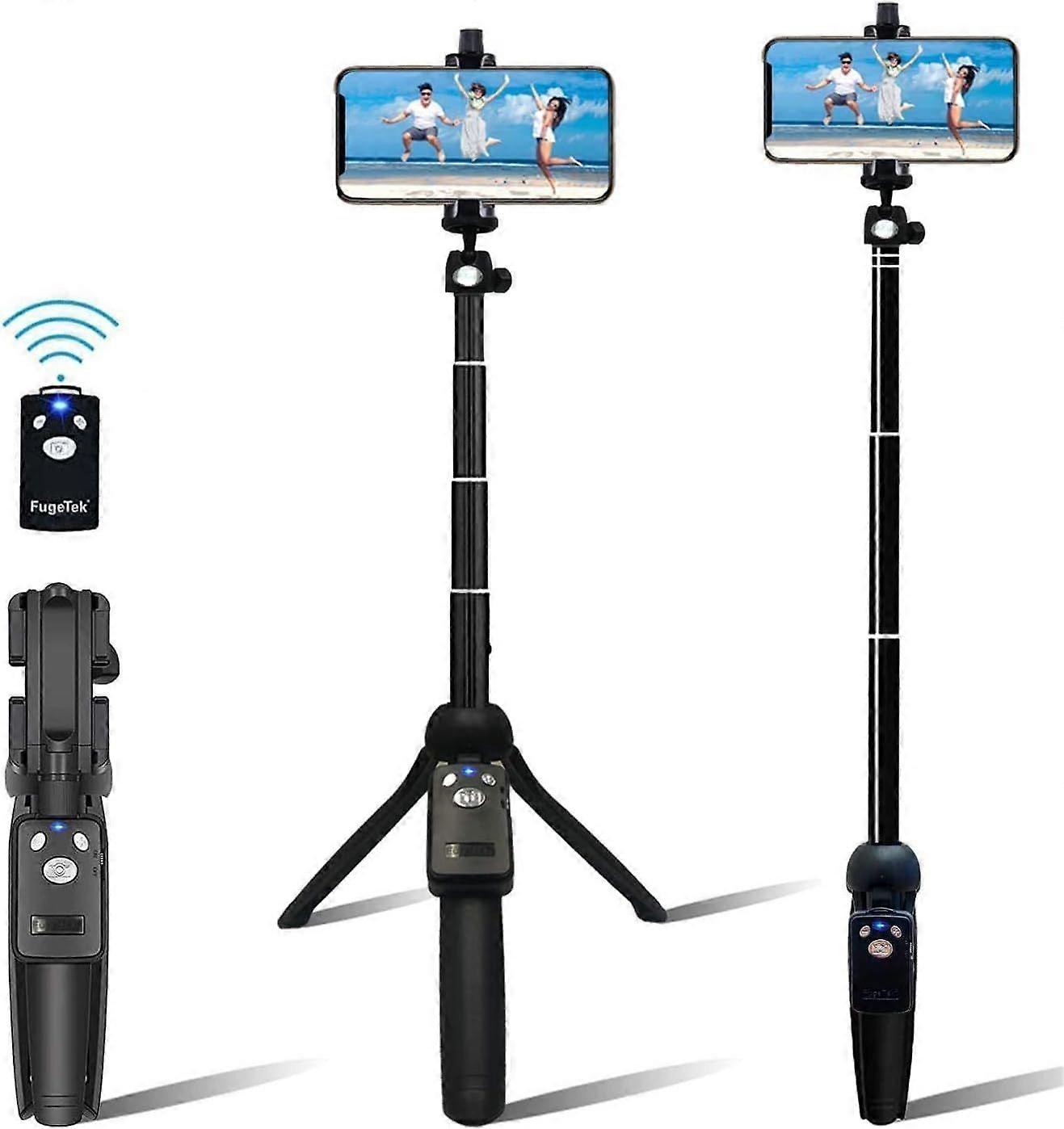 Fugetek 42" Kompakti Selfie-keppi ja jalusta, sisäänvedettävä, langaton Bluetooth