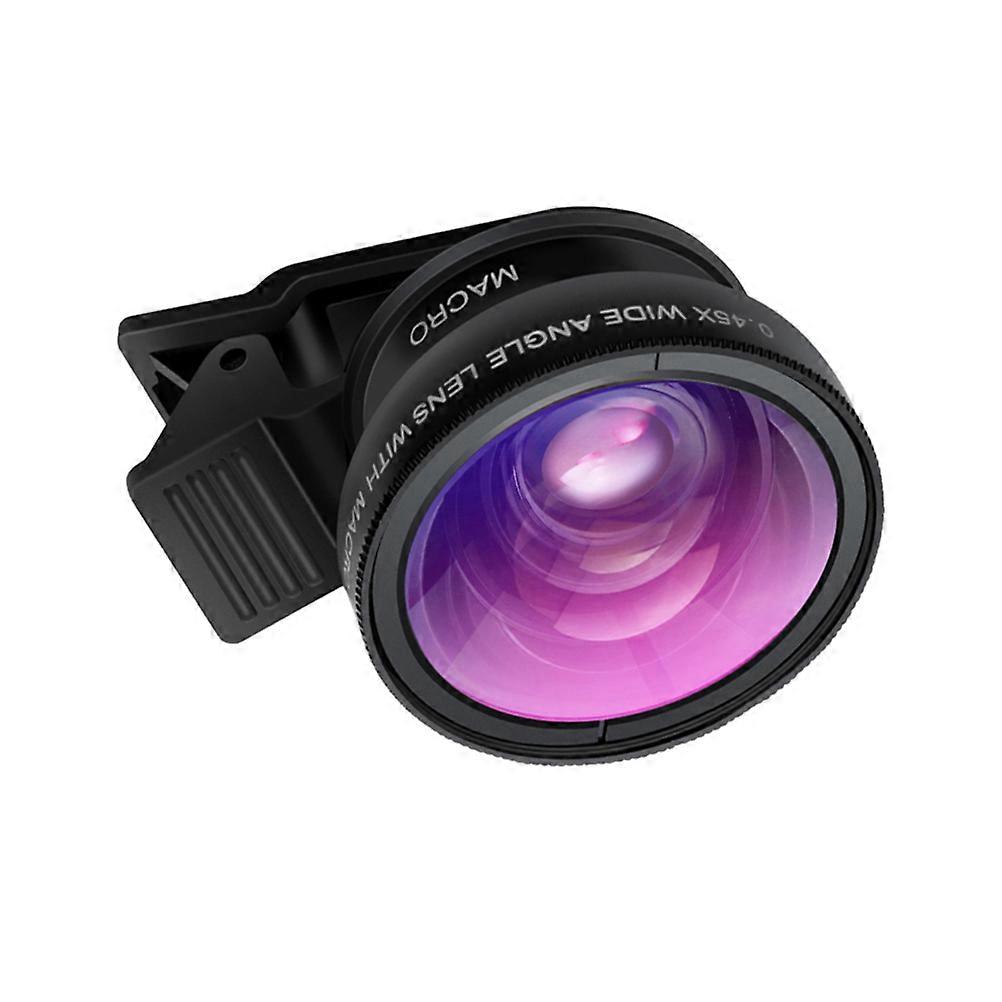 Universal 2 in 1 Camera Lens with Durable Aluminum Alloy for Phone 0.45X Wide Angle 12.5X Macro