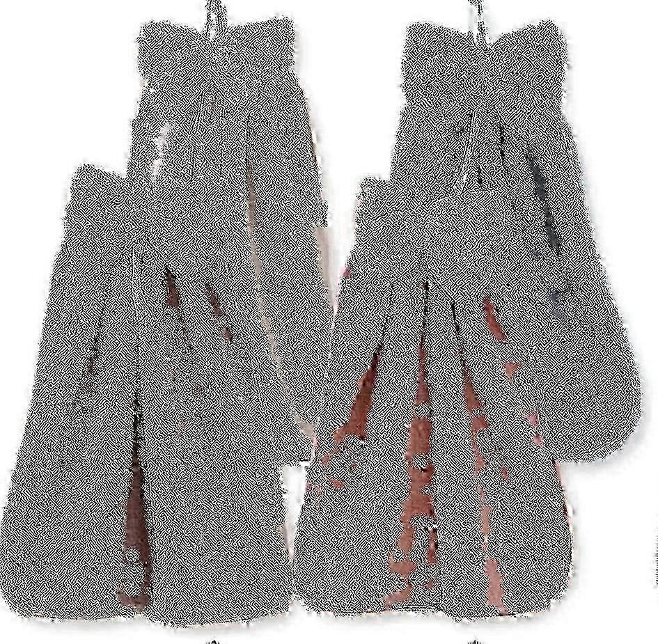 2025 Pack Of 4 Hand Towels With Tie String, Coral Microfiber Hanging Loop, Cute Super Soft Absorbent Hand Towels. Women