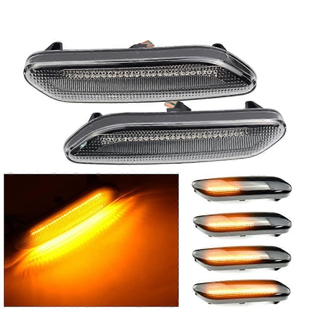 Flashing LED Side Marker Drive Lamp Indicator Fender Lights for Mini Cooper R60 R61 Countryman Paceman Dynamic Scroll (Dynamic Crystal Type)