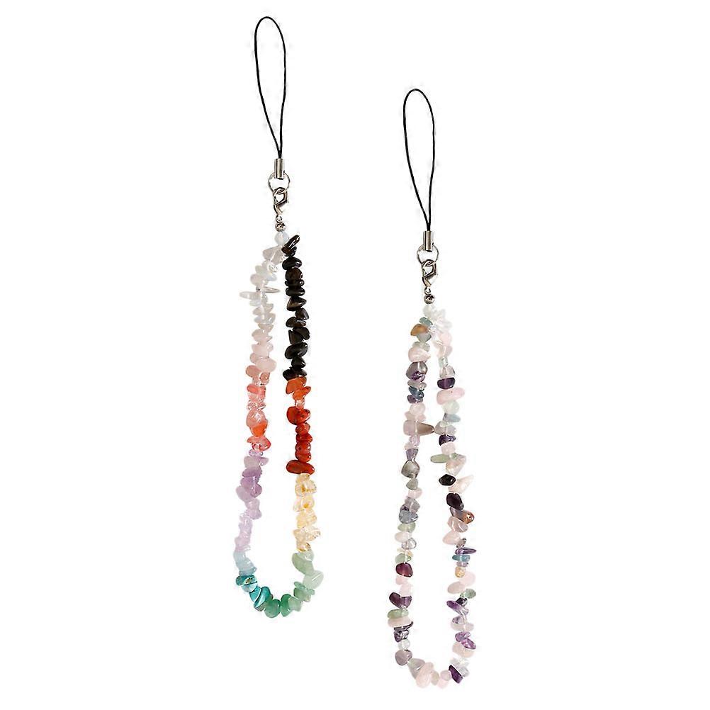 Cute Phone Charm Strap Detachable Anti-Skid Lanyard For Wrist Wear Assorted Color 2Pcs