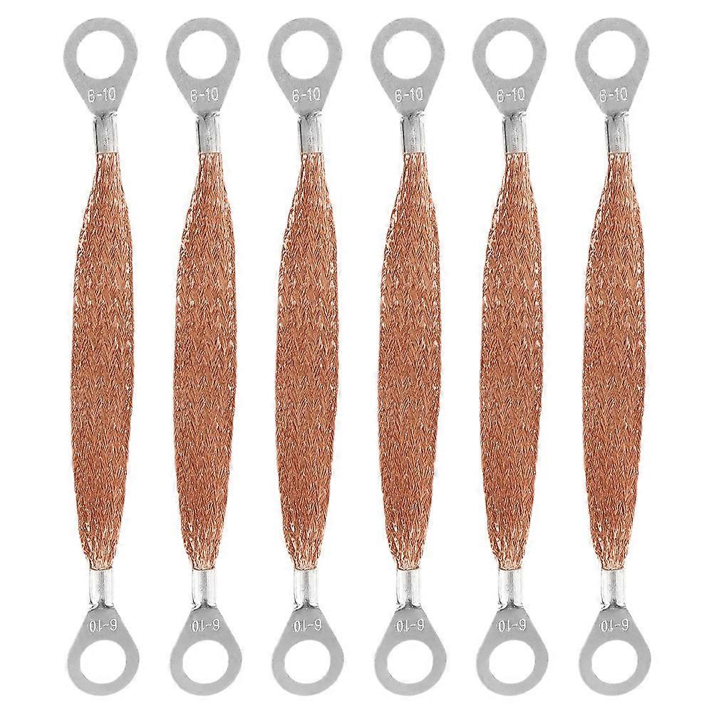 Universal Automotive Ground Straps 6Pcs Durable Copper Cables For Car Engine Static Bridging Applications Enhancing Electrical System Reliability