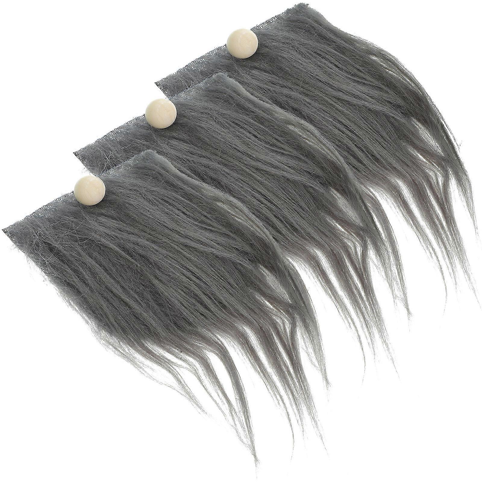 3 Sets Gnome Beard Faux Beard Accessories Ideal For Christmas Festivities And Craft Enthusiasts Featuring Beard Shape