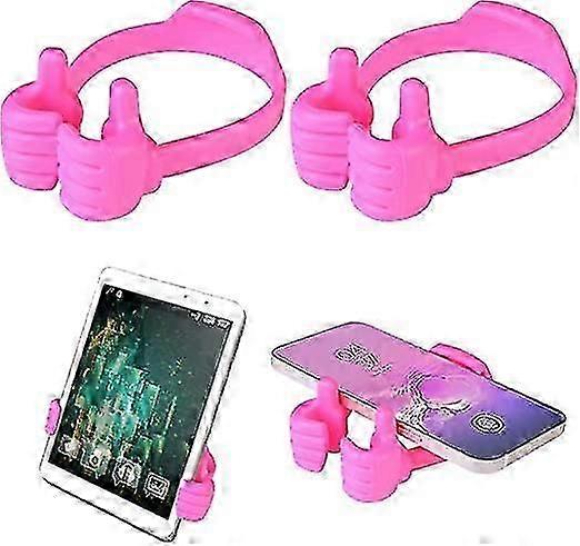 2-piece Rose Red Mobile Phone Stand Thumb Up Lazy Person Mobile Phone Stand Mobile Phone Stand Desktop Bed Portable Adjustable Mobile Phone Stand Desk