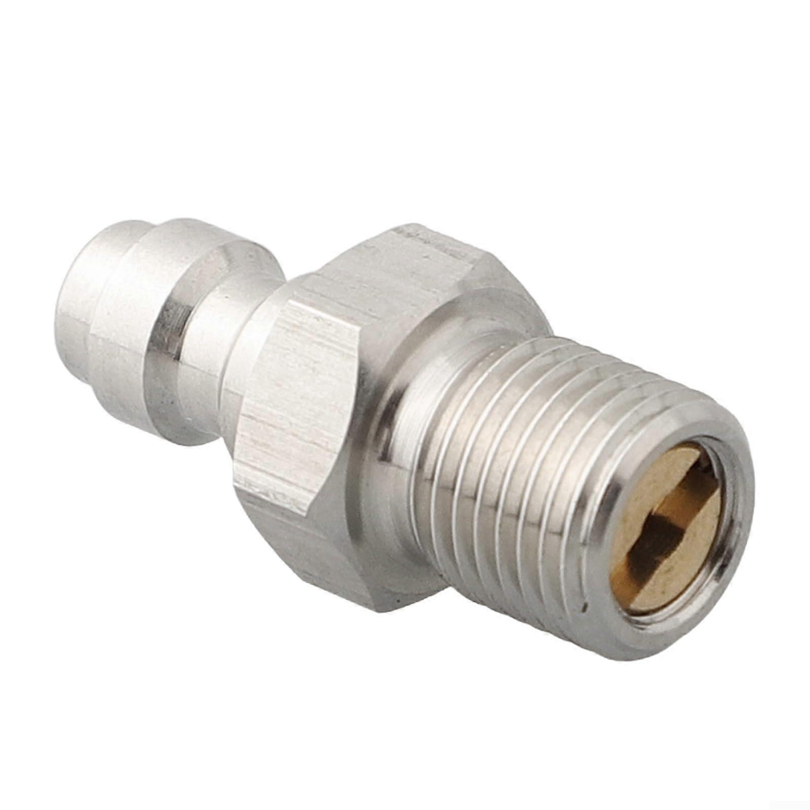 Stainless Steel Quick Connector 8mm External Thread with Blow-Off Valve for High Pressure Applications M10 1/8NPT 1/8BSPP
