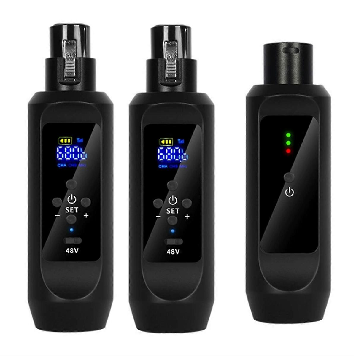 48V Microphone Transmitter and Receiver Wired Instrument Condenser Dynamic Microphone to Wireless U