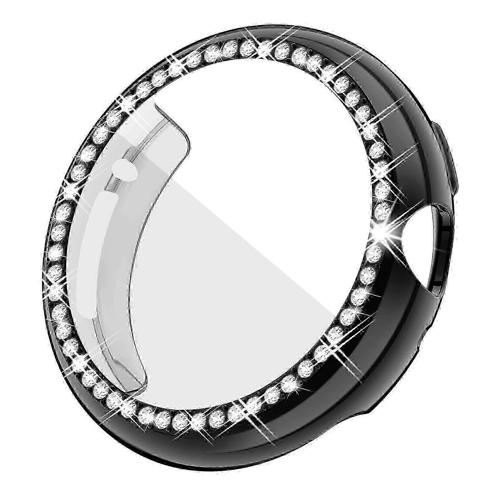 Scratch-Resistant Full Coverage Housing with Diamond Bezel and Light Gold Bumper Shell for Watch
